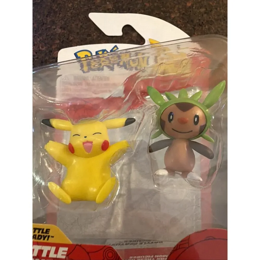 Pokémon Battle Figure Pikachu And Chespin Mini Figure 2 Pack